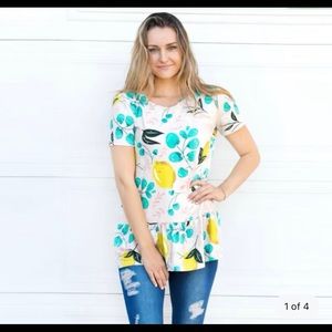 SOLD Soft peplum tee